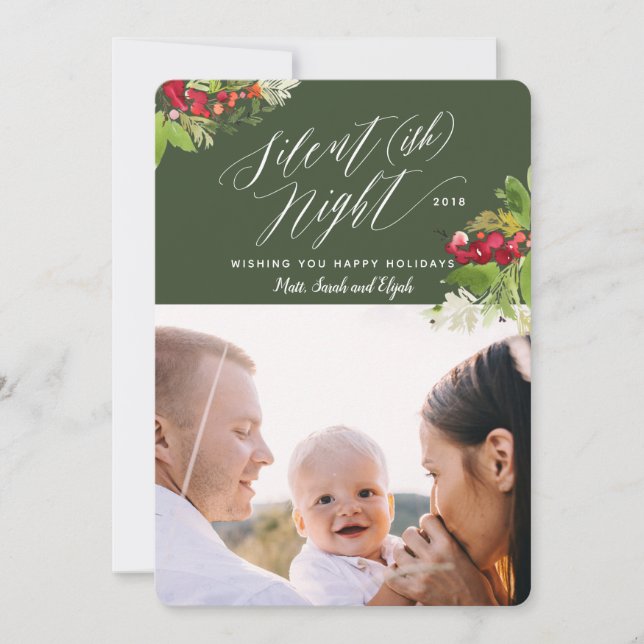 Silent (ish) night holiday photo card (Front)