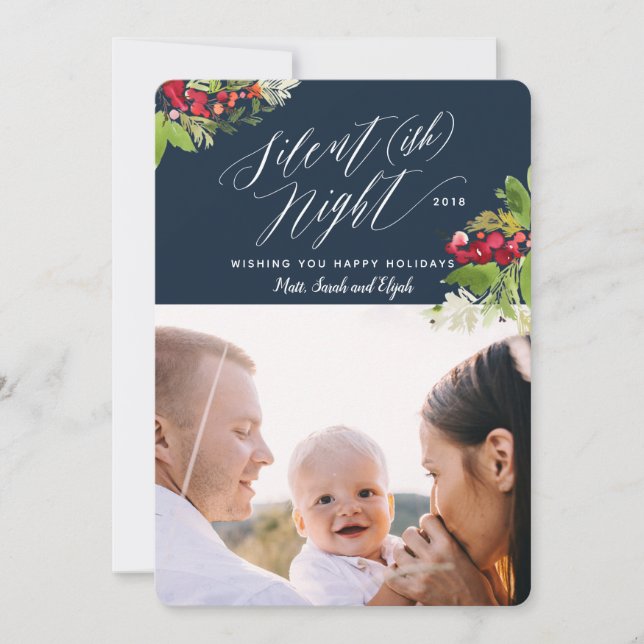 Silent (ish) night holiday photo card (Front)