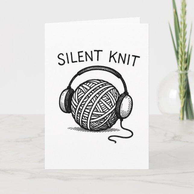 Silent Knit - Funny Christmas Card (Front)