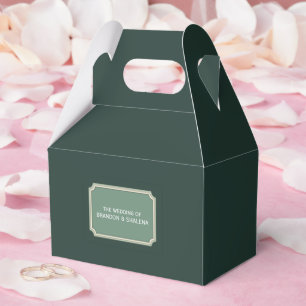 Silent Luxury: Minimalist Emerald Crest  Favour Box