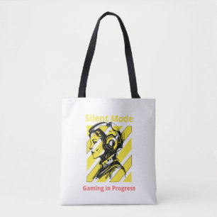 Silent Mode – Gaming in Progress Gamer Room Warn Tote Bag