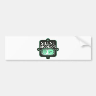 Silent Mode ON – iOS Toggle Switch Inspired Bumper Sticker