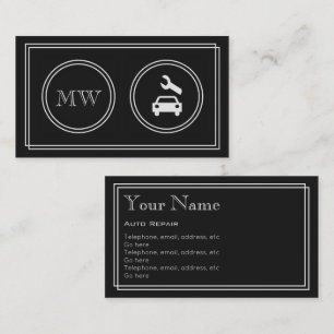 "Silent Movie" Auto Repair Business Cards