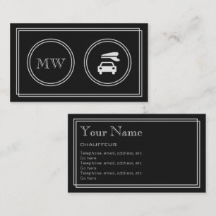 "Silent Movie" Chauffeur Business Cards