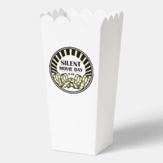 Silent Movie Day Popcorn Container Favour Box