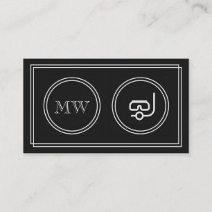 "Silent Movie" Diving Instructor Business Cards
