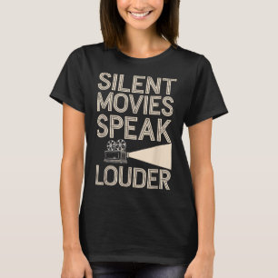 Silent Movie Fan Vintage Cinema Clic Film Lover T-Shirt
