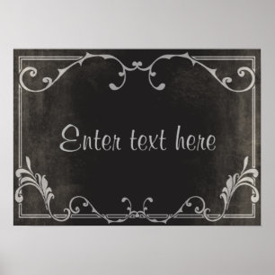 Silent Movie script card poster