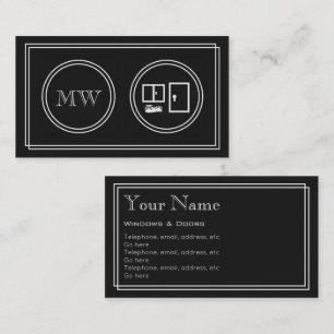 "Silent Movie" Windows and Doors Business Cards
