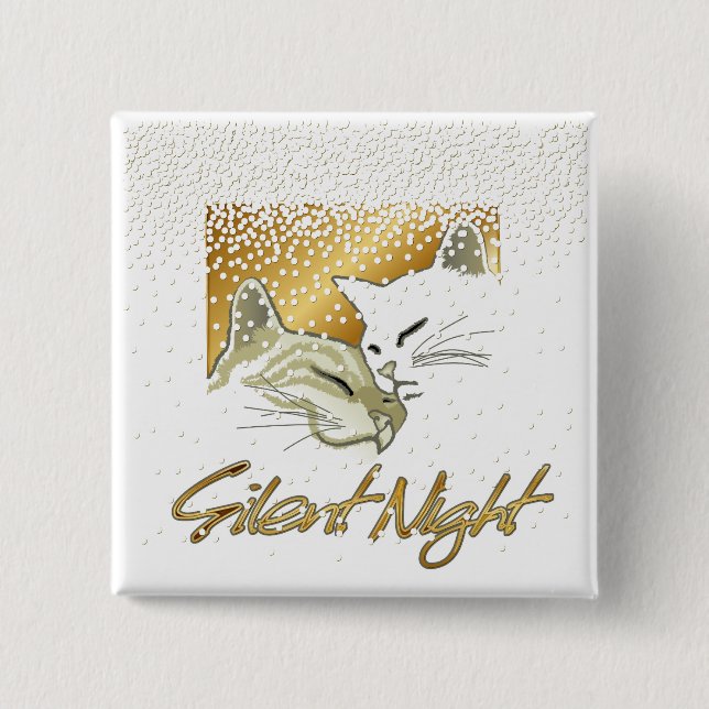 Silent Night 15 Cm Square Badge (Front)