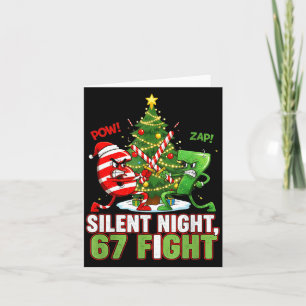 Silent Night 67 Fight Funny Christmas  Card