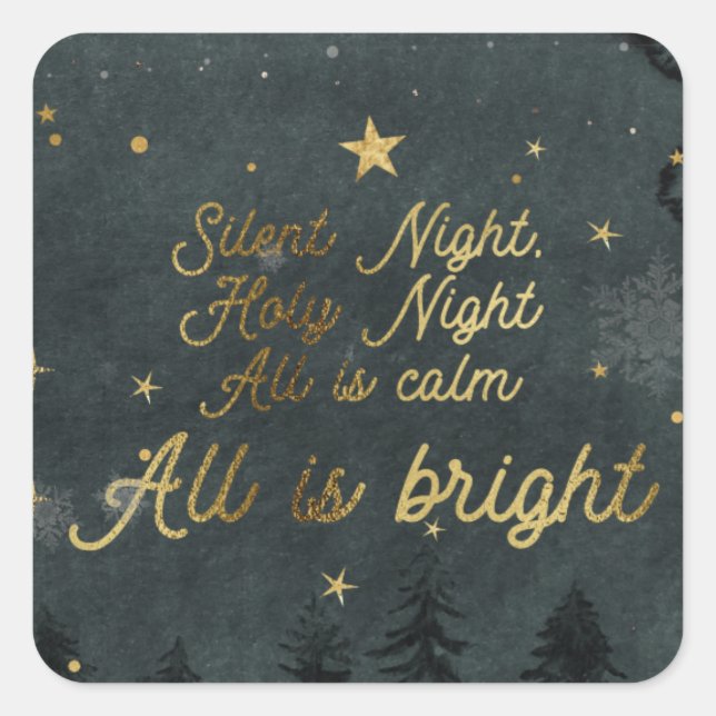 Silent Night, All Is Bright Sticker (Front)