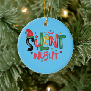 Silent Night  Ceramic Tree Decoration