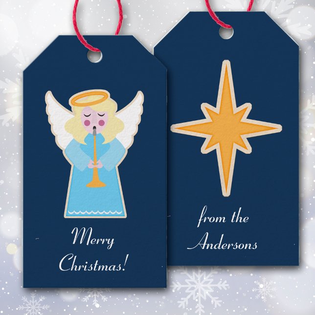 Silent Night Christmas Angel Gift Tags (Creator Uploaded)