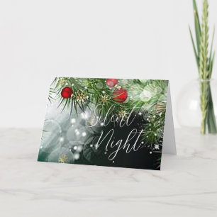 Silent Night Christmas Holiday Card