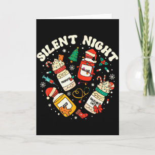 Silent Night Christmas Nurse Medical Profol Doctor Card