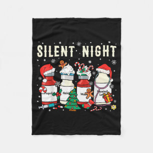 Silent Night Christmas Nurse Medical Profol Doctor Fleece Blanket