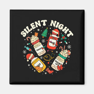 Silent Night Christmas Nurse Medical Profol Doctor Magnet