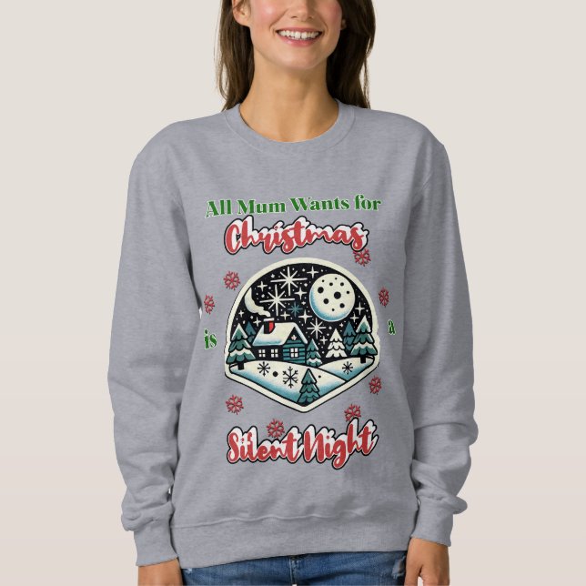 Silent Night Christmas Sweatshirt (Front)