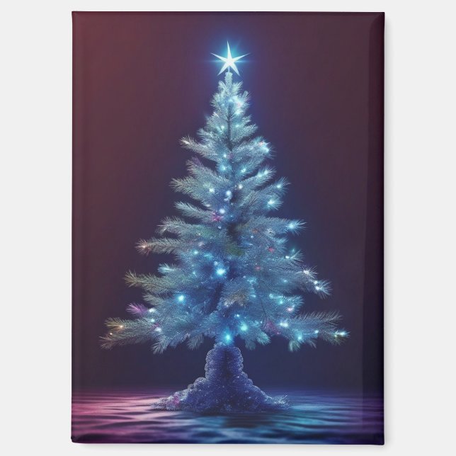 Silent Night Christmas Tree Magnet (Front)