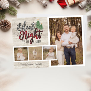 Silent Night Funny Family Christmas Card