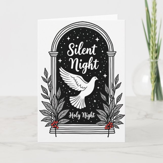 Silent Night Holy Christmas Card (Front)