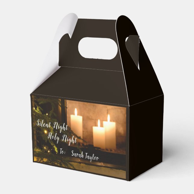 "Silent Night Holy Night" Beloved Christmas Carol Favour Box (Front Side)