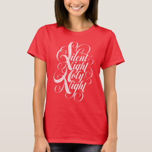 Silent Night Holy Night Christian Calligraphy      T-Shirt