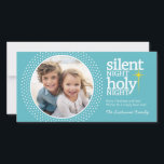 Silent Night, Holy Night Christian Christmas Holiday Card<br><div class="desc">PHOTO TIP: If your photo does not fit correctly, click on the Customise This button, and you will be able to move or resize your photo. Customise this with a HORIZONTAL photo. If you upload your photo and it needs to be adjusted: Click on the CUSTOMIZE THIS area and move...</div>