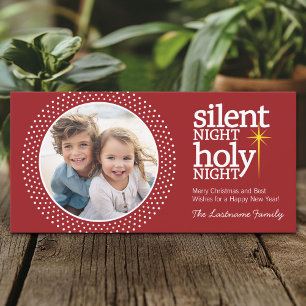 Silent Night, Holy Night Christian Christmas Holiday Card