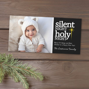 Silent Night, Holy Night Christian Christmas Holiday Card