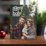Silent Night, Holy Night Christian Christmas Holiday Postcard<br><div class="desc">A moder Christian themed Christmas photo card. SIlent night,  Holy night - with a full photo on the front. Upload your own images,  add custom text and much more!</div>