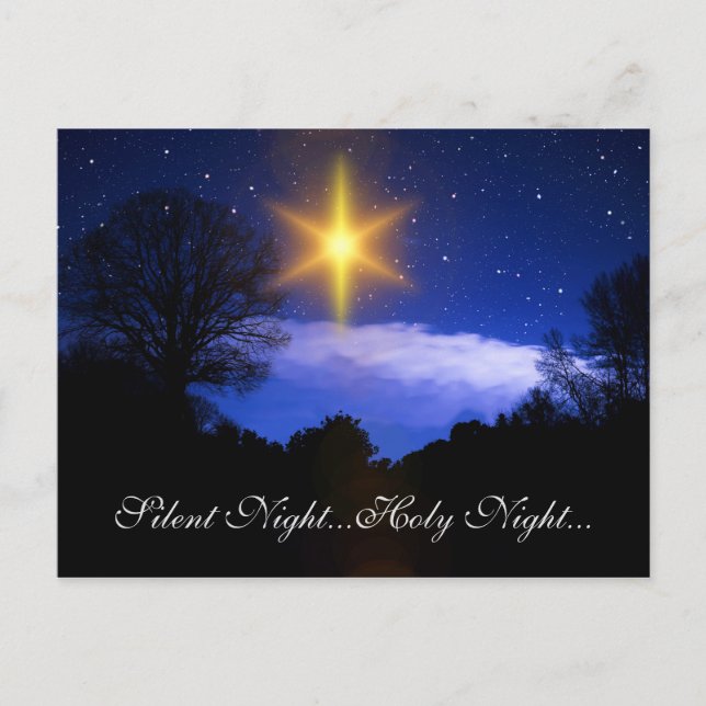 Silent Night...Holy Night Christmas Postcard (Front)