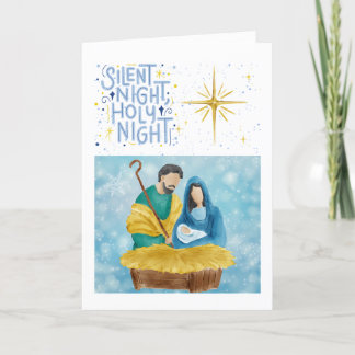 Silent Night, Holy Night - Greetings - Christmas Holiday Card