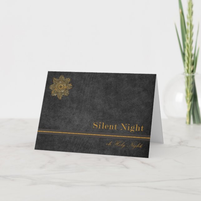 Silent Night Holy Night Holiday Card (Front)
