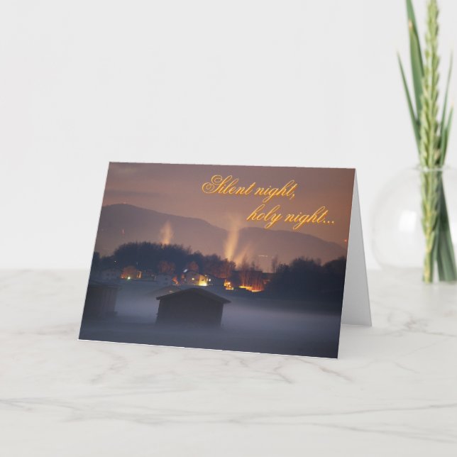 Silent night,holy night holiday card (Front)