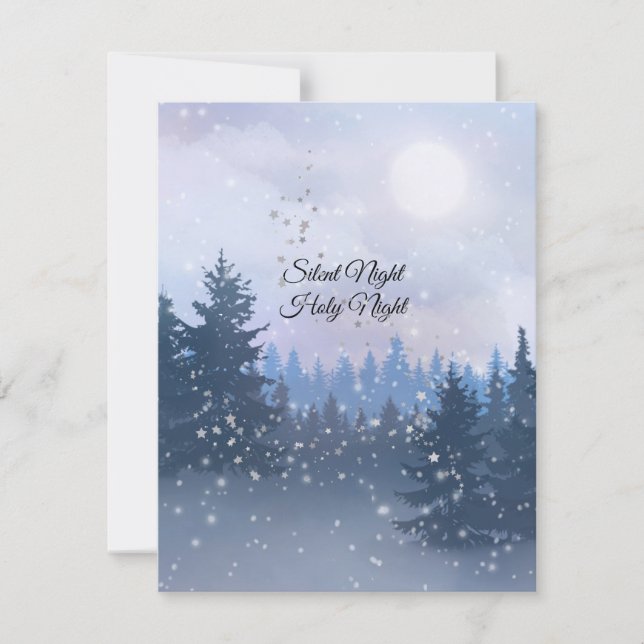 Silent Night Holy Night Magic Winter Illustration  (Front)