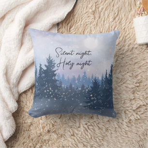 Silent Night Holy Night Magic Winter Illustration Cushion