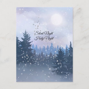 Silent Night Holy Night Magic Winter Illustration Postcard