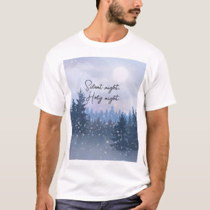 Silent Night Holy Night Magic Winter Illustration  T-Shirt