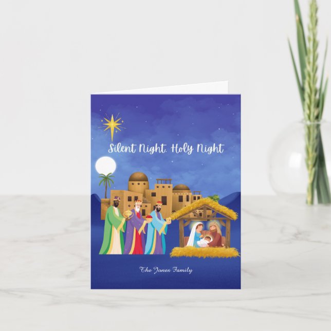 Silent Night, Holy Night Thank You Card (Front)