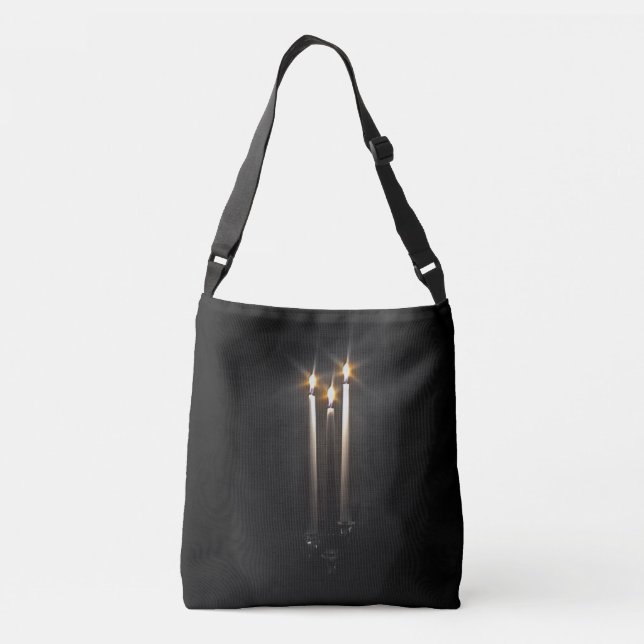 Silent Night Holy Night Trinity Candle Crossbody Bag (Back)