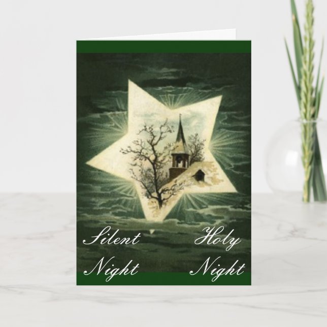 Silent Night, HolyNight Holiday Card (Front)