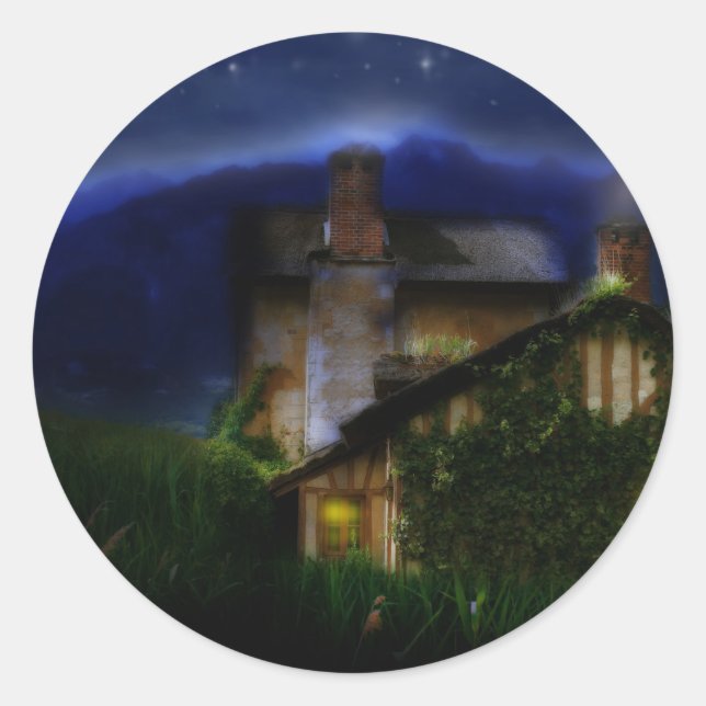 Silent Night Majesty Classic Round Sticker (Front)