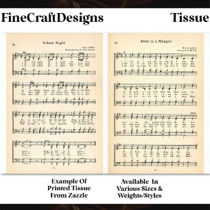 Silent Night & Manager Sheet Music DU9 Decoupage