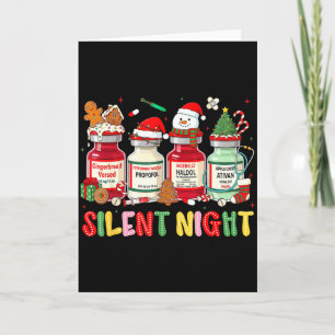 Silent Night Medical Christmas Humor For Nurses Ic Card