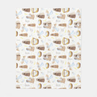 Silent Night Nativity Christmas Fleece Blanket