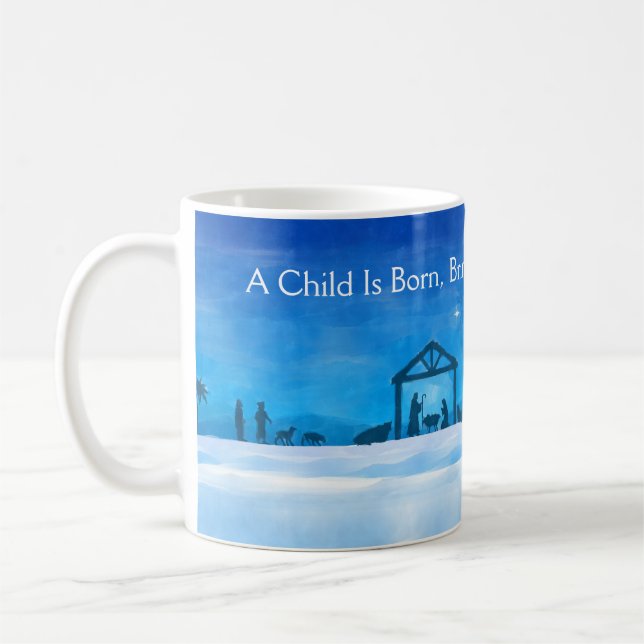 Silent Night Nativity Scene Mug  (Left)