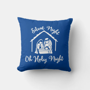 Silent Night Oh Holy Night Nativity Cushion
