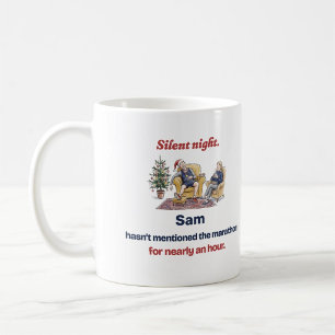 Silent Night Personalized Funny Runner Christmas Coffee Mug